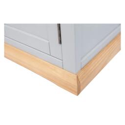 Rackhams Bomporto Light Grey 2 Drawer 2 Door Sideboard Wood Knob - thumbnail 1