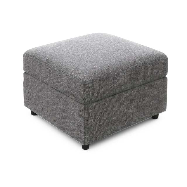 Rackhams Byron Dundee Chenille Fabric Footstool - Silver - image 1
