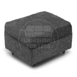 Rackhams Byron Dundee Chenille Fabric Footstool - Silver - thumbnail 3