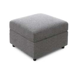 Rackhams Byron Dundee Chenille Fabric Footstool - Silver