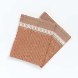 Rackhams Tuana Cotton Hammam Hand Towel without Tassels - Blue with White Stripes - thumbnail 3