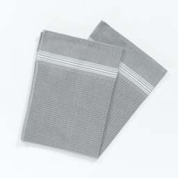 Rackhams Tuana Cotton Hammam Hand Towel without Tassels - Blue with White Stripes - thumbnail 4