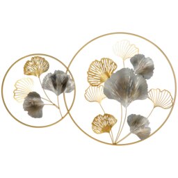 Rackhams Minimalist Metal Wall Art Ginkgo Leaves Hanging Wall Sculpture - thumbnail 2
