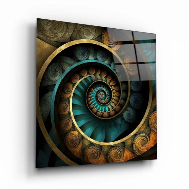 Rackhams Abstract Glass Wall Art 3 - 80x80cm - Tempered Glass (4 mm) - image 1