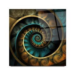 Rackhams Abstract Glass Wall Art 3 - 80x80cm - Tempered Glass (4 mm) - thumbnail 3