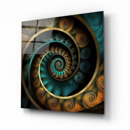 Rackhams Abstract Glass Wall Art 3 - 80x80cm - Tempered Glass (4 mm) - thumbnail 2