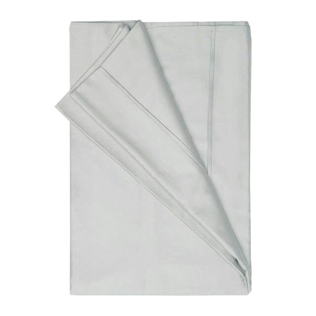 Rackhams Egyptian Cotton Plain Flat Sheet - Platinum - Platinum - Single - 100% Egyptian Cotton - image 1