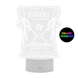 Rackhams Personalised Trophy LED Colour Changing Night Light - thumbnail 1
