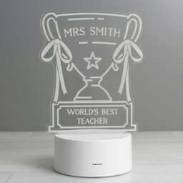 Rackhams Personalised Trophy LED Colour Changing Night Light - thumbnail 4