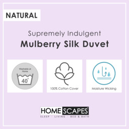 Rackhams Mulberry Silk 13.5 Tog Duvet - Super King - thumbnail 6