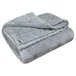 Rackhams Vera Foil Printed Geometric Throw - 127cm x 152cm - Red - thumbnail 2