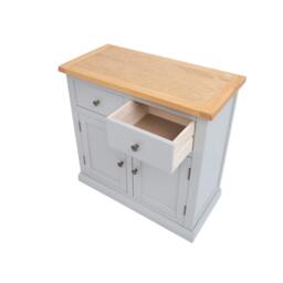 Rackhams Loreo Light Grey 2 Drawer 2 Door Sideboard Brass Knob - thumbnail 6