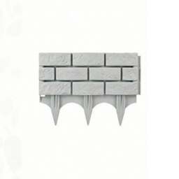 Rackhams Outdoor Garden Brick-Style Fence Decoration - Pack of 5 - Grey - thumbnail 1
