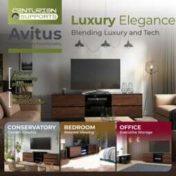 "Rackhams AVITUS High Gloss Black with 4-Walnut Drawers for 32""-65"" LED/OLED/LCD TV Cabinet - FULLY ASSEMBLED" - thumbnail 3