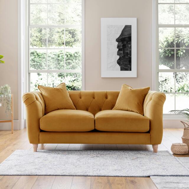 Rackhams Soho Medium Sofa - Velvet Ochre - image 1