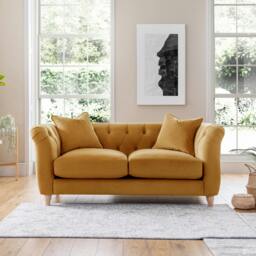 Rackhams Soho Medium Sofa - Velvet Ochre