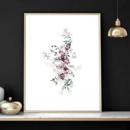 Rackhams Floral Artwork - Set of 3 wall art prints - 16 x 22 inches / 40.65 cm x 56 cm - Polyester Canvas 260 gsm - Canvas wrapped - thumbnail 5