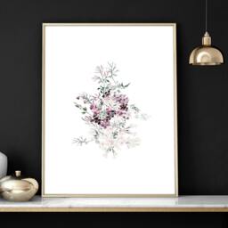 Rackhams Floral Artwork - Set of 3 wall art prints - 16 x 22 inches / 40.65 cm x 56 cm - Polyester Canvas 260 gsm - Canvas wrapped - thumbnail 4