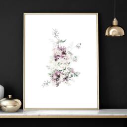 Rackhams Floral Artwork - Set of 3 wall art prints - 16 x 22 inches / 40.65 cm x 56 cm - Polyester Canvas 260 gsm - Canvas wrapped - thumbnail 6