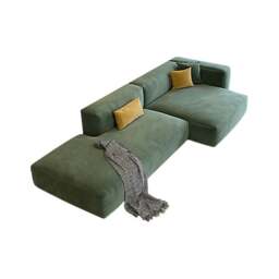 Rackhams Valentina Three Seater Sofa, Four Seater, Corner Sofa, Velvet - 245cm - thumbnail 5