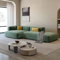 Rackhams Valentina Three Seater Sofa, Four Seater, Corner Sofa, Velvet - 245cm - thumbnail 2