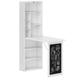 Rackhams 3-in-1 Fold-Out Work Desk - White - thumbnail 1