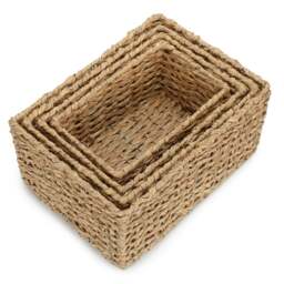 Rackhams Thatch Grass Woven Storage Basket - Set of 4 - thumbnail 5