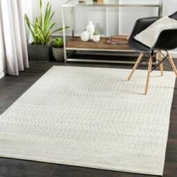 Rackhams Pisa-Geometric Grey Off-White Charcoal Rug - 150 x 213 cm - thumbnail 1