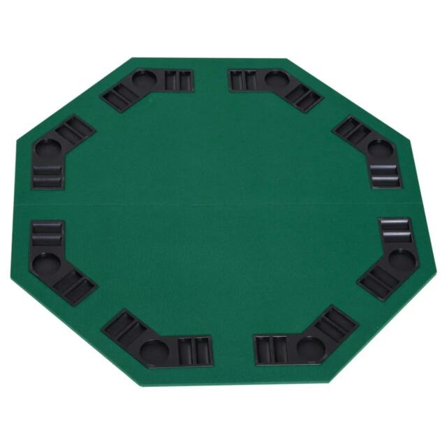Rackhams 1.2m/48 Inches Foldable Poker Table Top 8 Players Blackjack Tables Chip Trays - image 1