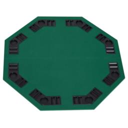 Rackhams 1.2m/48 Inches Foldable Poker Table Top 8 Players Blackjack Tables Chip Trays - thumbnail 1