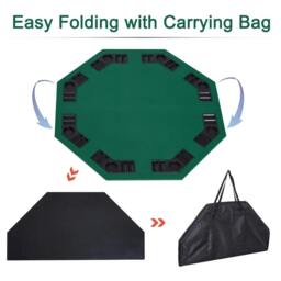 Rackhams 1.2m/48 Inches Foldable Poker Table Top 8 Players Blackjack Tables Chip Trays - thumbnail 5