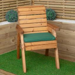 Rackhams 52 x 41cm Cushion Base for Single Wooden Garden Chair in Green - thumbnail 4