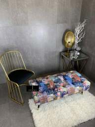 Rackhams Demask Upholstered Footstool Ottoman – Handmade Stylish Seating - Damask - 40 x 30 Inches (102 x 76cm) - thumbnail 5
