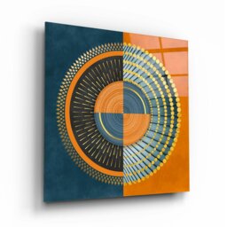Rackhams Abstract Glass Wall Art 15 - 50x50cm - Tempered Glass (4 mm)