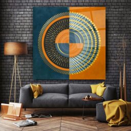Rackhams Abstract Glass Wall Art 15 - 50x50cm - Tempered Glass (4 mm) - thumbnail 4