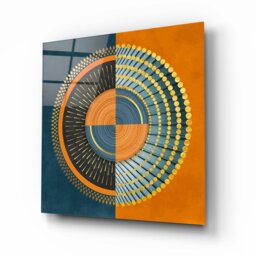 Rackhams Abstract Glass Wall Art 15 - 50x50cm - Tempered Glass (4 mm) - thumbnail 2