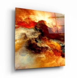 Rackhams Abstract Glass Wall Art 8 - 80x80cm - Tempered Glass (4 mm) - thumbnail 1
