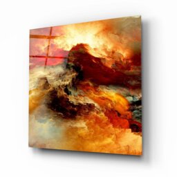 Rackhams Abstract Glass Wall Art 8 - 80x80cm - Tempered Glass (4 mm) - thumbnail 2