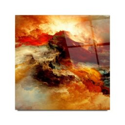 Rackhams Abstract Glass Wall Art 8 - 80x80cm - Tempered Glass (4 mm) - thumbnail 3