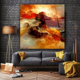 Rackhams Abstract Glass Wall Art 8 - 80x80cm - Tempered Glass (4 mm) - thumbnail 4