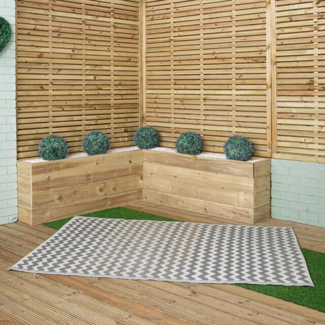 Rackhams 1.5m x 2.1m Atlantis Large Outdoor Alfresco Patio Rug Mat in Slate - image 1