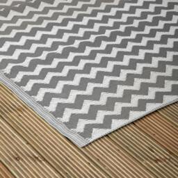 Rackhams 1.5m x 2.1m Atlantis Large Outdoor Alfresco Patio Rug Mat in Slate - thumbnail 2