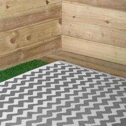 Rackhams 1.5m x 2.1m Atlantis Large Outdoor Alfresco Patio Rug Mat in Slate - thumbnail 4