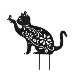 Rackhams Metal Cat and Dog Silhouette Garden Ornament - Cat - thumbnail 6