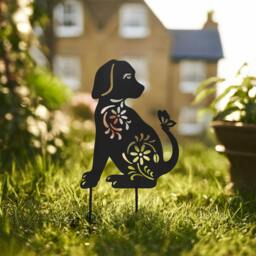 Rackhams Metal Cat and Dog Silhouette Garden Ornament - Cat - thumbnail 2
