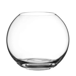 Rackhams Sphere Crystal Fish Bowl Vase - 18cm - Made From Premium Lead Free Crystal Glass