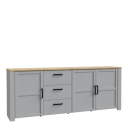 Rackhams Bohol Large Sideboard in Riviera Oak/Grey Oak - Grey - 220.8 - 1