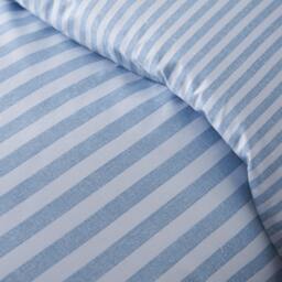 Rackhams Epping Textured Stripe Reversible Duvet Cover Set Blue - Double - Blue - thumbnail 4
