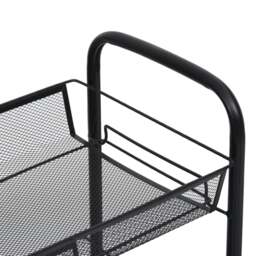Rackhams 4-Tier Kitchen Trolley Black 46x26x85 cm Iron - thumbnail 5