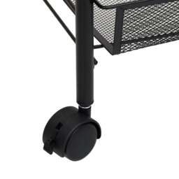 Rackhams 4-Tier Kitchen Trolley Black 46x26x85 cm Iron - thumbnail 6